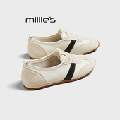 平底芭蕾舞鞋 妙丽浅口软底德训鞋 MILLIE 女2026夏款 法式 运动鞋