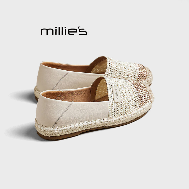 MILLIE'S/妙丽真皮渔夫鞋女