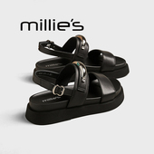 MILLIE 休闲凉鞋 妙丽圆头厚底日常简约通勤百搭柔软舒适时尚