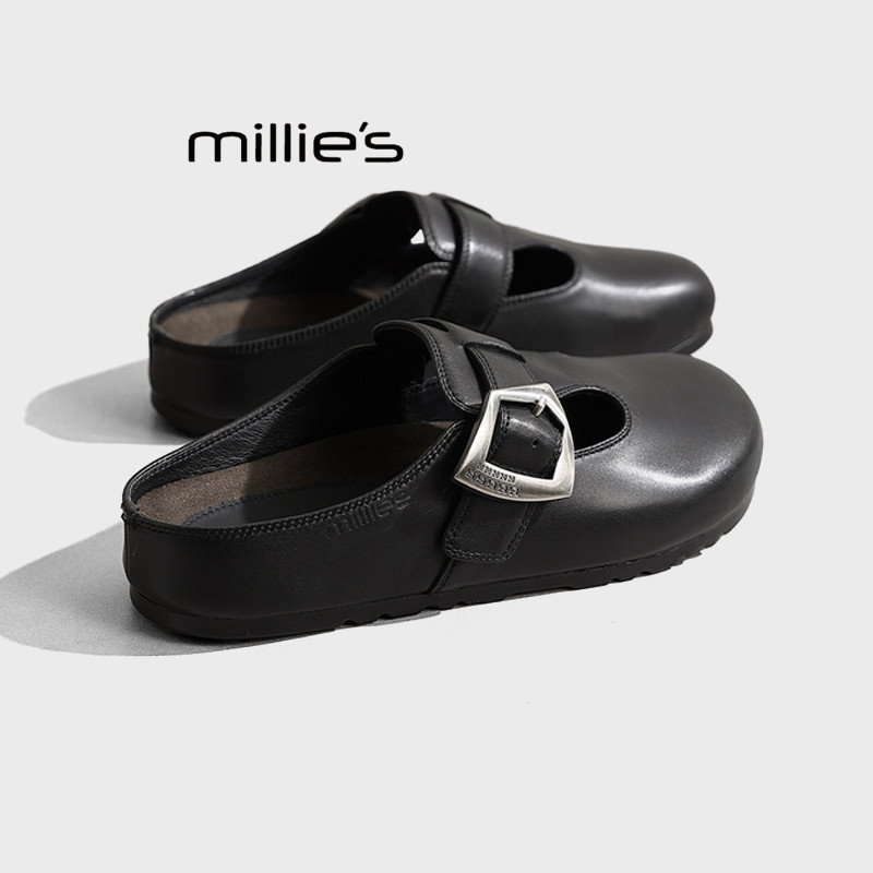 MILLIE'S/妙丽2026春夏款勃肯包头半拖鞋女外穿懒人一脚蹬凉拖鞋Z