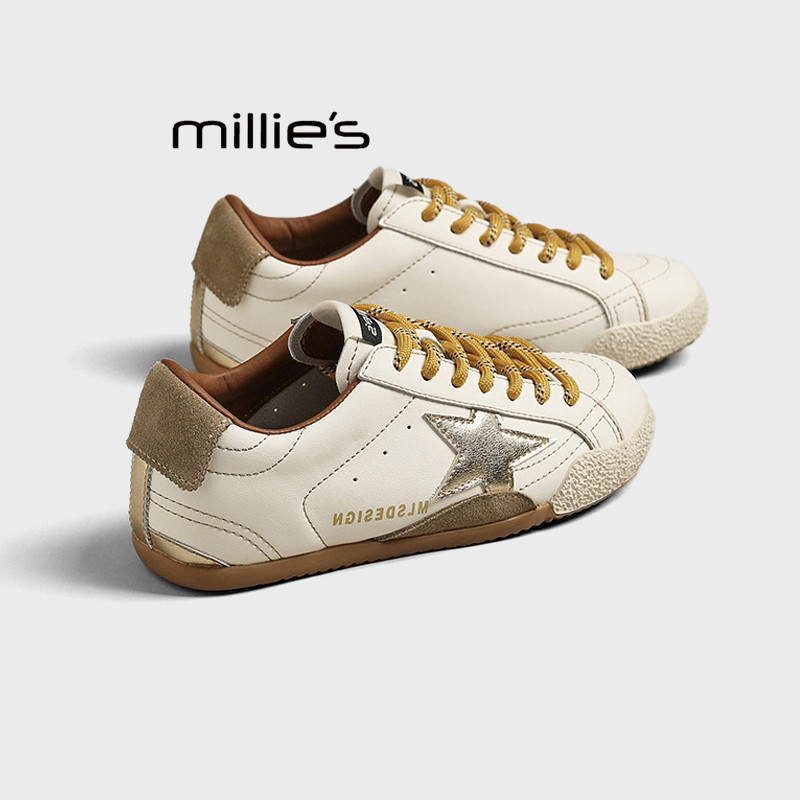 MILLIE'S/妙丽超火星星德训鞋女2026春休闲运动板鞋阿甘