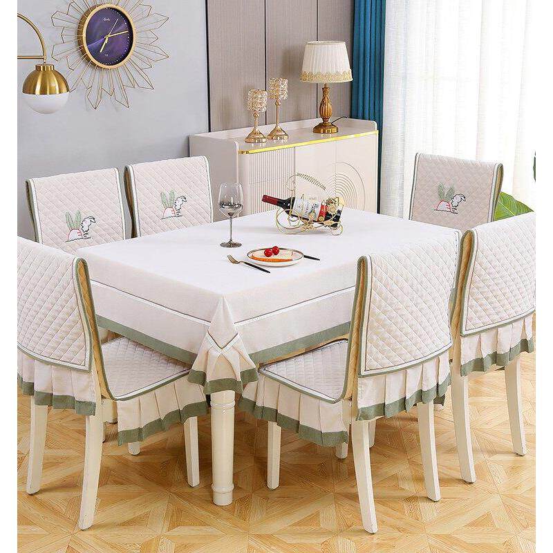 餐桌椅套罩子连体坐垫靠背一体垫雪尼尔甜心萝卜防滑餐厅椅垫椅套