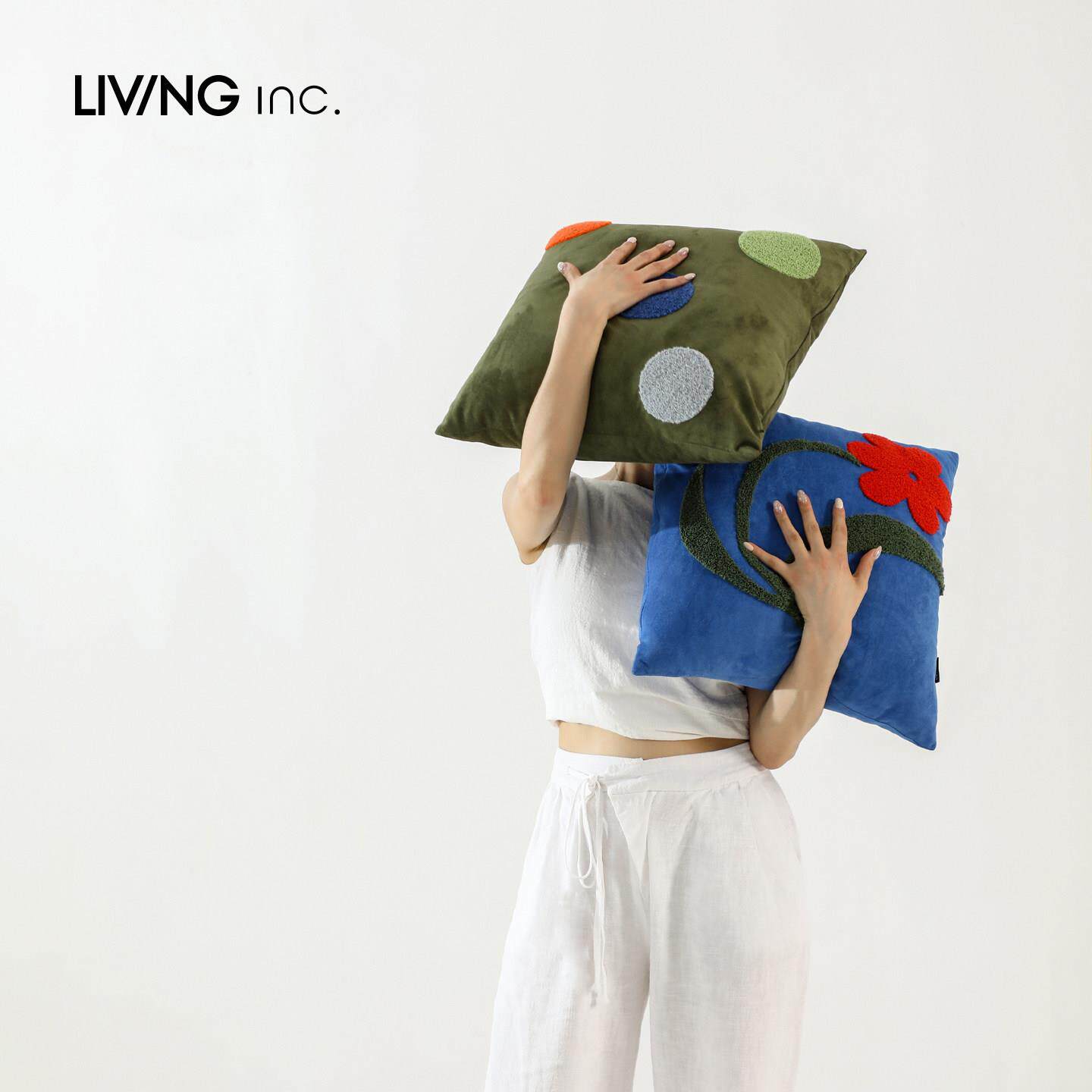 LIVING inc.裁剪多巴胺 儿童房沙发床头办公椅子靠背垫抱枕套含芯