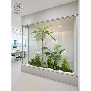大型热带绿色植物景观模拟海葵棕榈树椰子树景观室内落地彷生假植