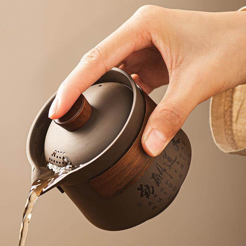 覆古紫砂手抓壶单锅盖碗茶杯防烫家用功夫旅行茶具陶瓷泡茶器高端,餐饮具,盖碗,淘宝优惠券,粉丝福利购,淘宝优惠卷