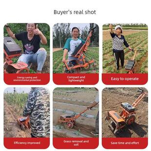 电动除草机，小型家用挖沟机，翻土除草松耕机，可充电式多功能农