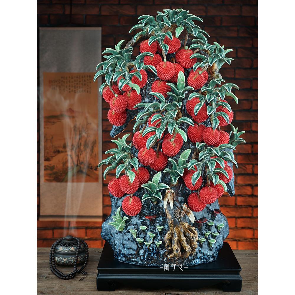 超大号吉祥吉祥荔枝陶瓷饰品石湾娃娃入口办公室开幕礼品饰品