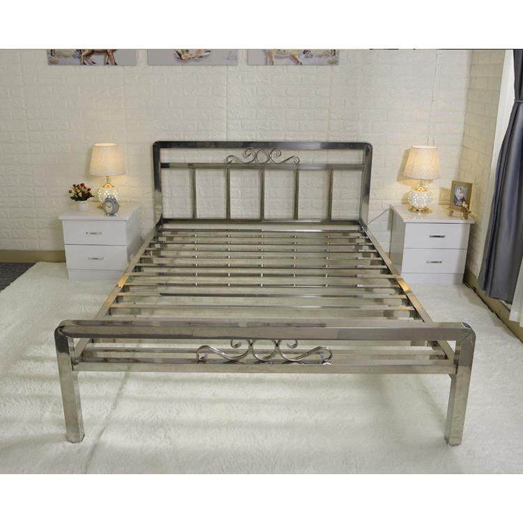 不锈钢床1.8米1.5米双人床 加厚304欧式现代简约铁艺床出租房床架,住宅家具,铁艺/钢木床,淘宝优惠券,粉丝福利购,淘宝优惠卷