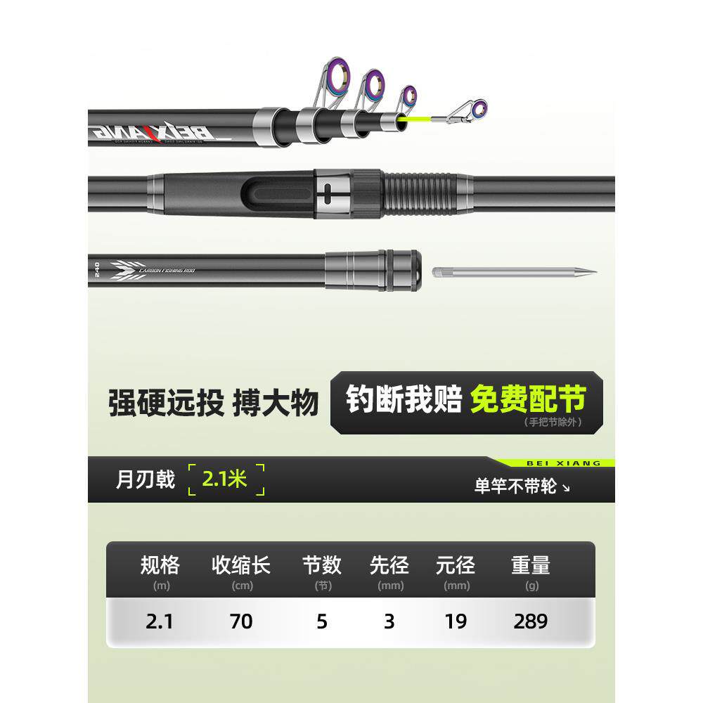 新款海竿抛竿金属轮套装超轻硬鲢鳙海杆远投矶竿海钓鱼竿全套渔具