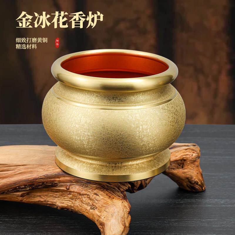 纯铜香炉上香家用供奉线香香炉佛堂供佛专用香火佛炉老式佛前供炉