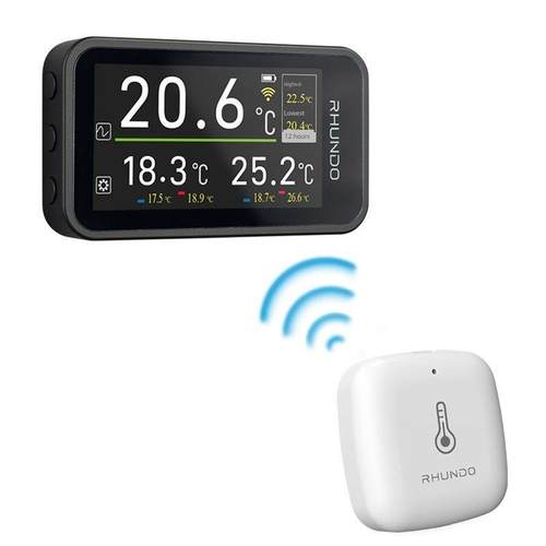 黑色科技汽车温度计汽车温度计汽车内部温度显示高精度数字温度计