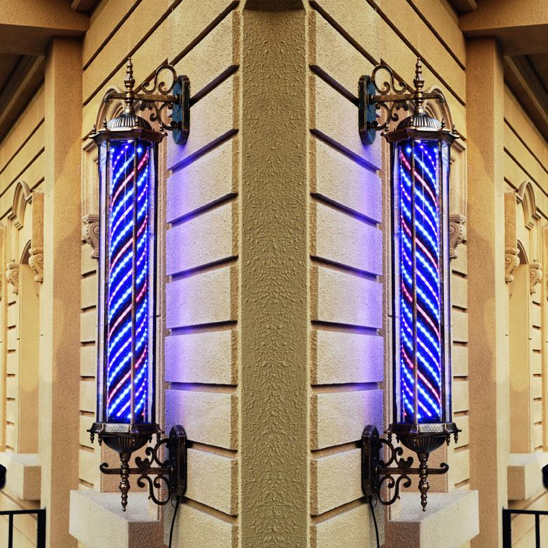 高档铝材LED美发转灯发廊时尚美发店转灯超亮防水小灯箱挂墙