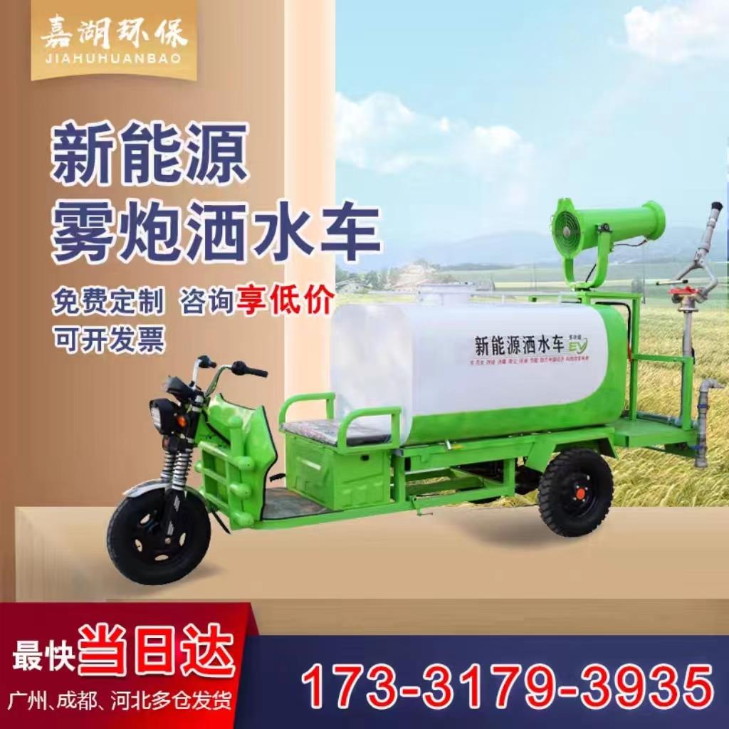 新能源电动三轮洒水车工地用工程车园林绿化小型雾炮车三轮洒水车
