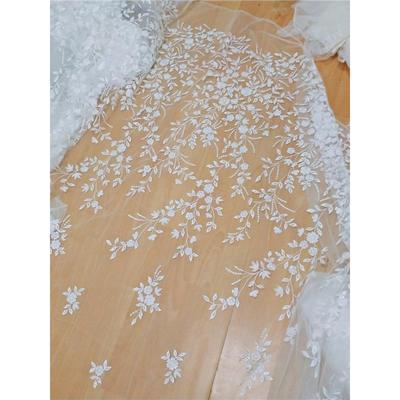 大减价新软网绣花亮片蕾丝面料覆古婚纱窗帘汉代DIY配件