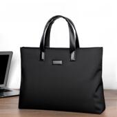 新型男士 商务会议Pu手提袋定做防水牛津布袋拉炼公文包定做