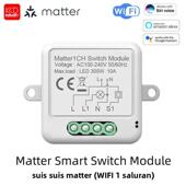 涂鸦zigbee零火开关断路器模块智能照明灯带通断器matter通断器