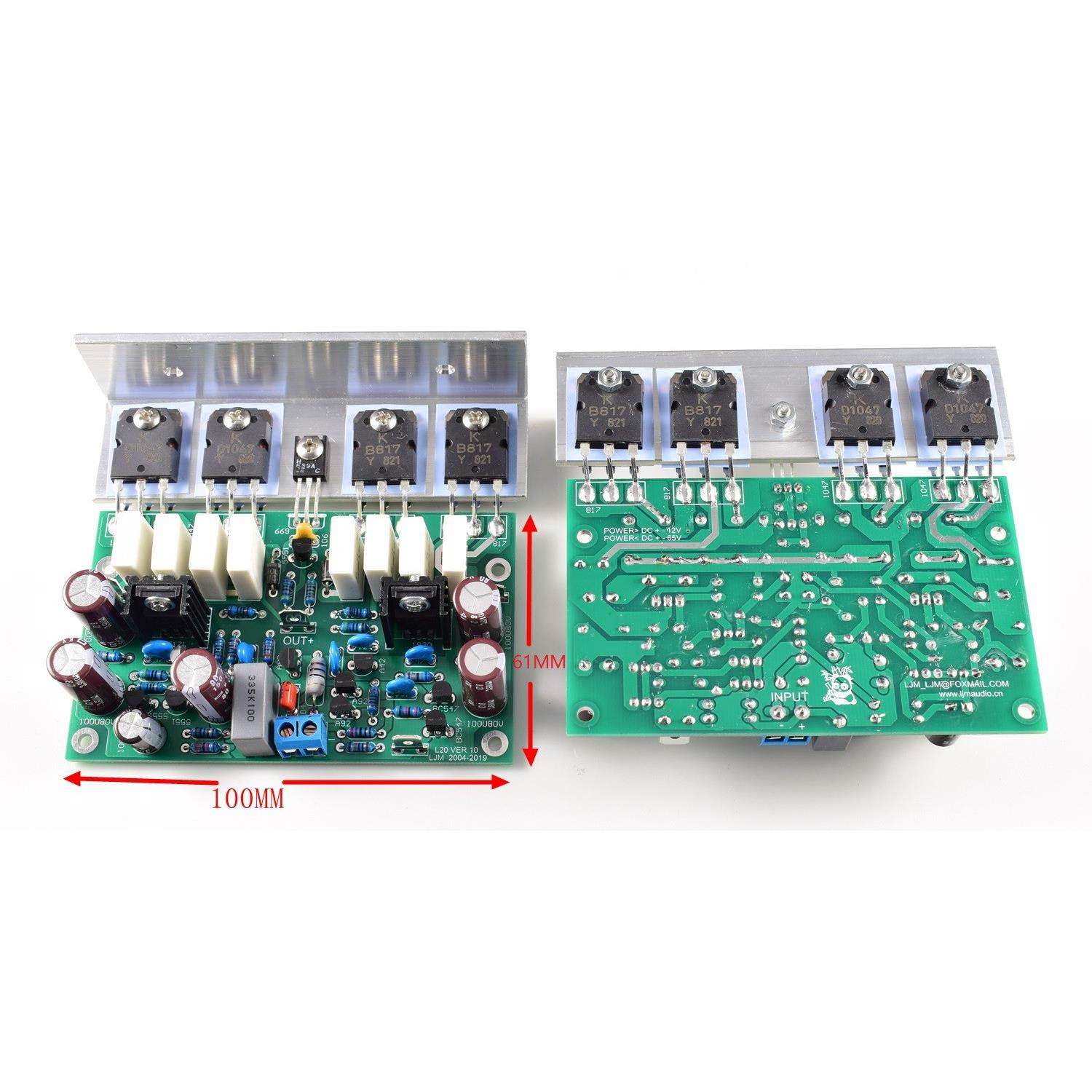 LJM -L20 VER10功放板 成品板 双声道8对管 两个板 200W8R