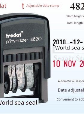 trodat printy-dater卓达4820 回墨日期可调印章 中文年月日