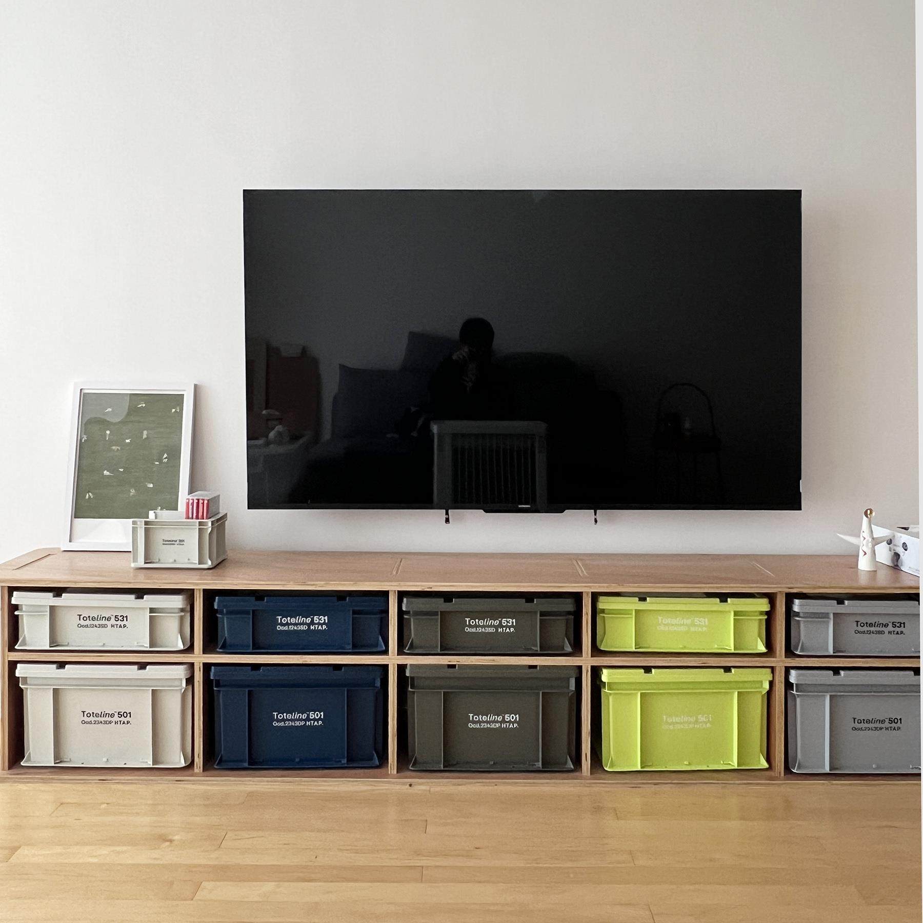 HTAP收纳箱 露营车载居家叠层工业风多功能储物整理盒移动柜