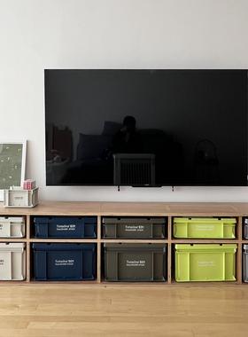 HTAP收纳箱 露营车载居家叠层工业风多功能储物整理盒移动柜