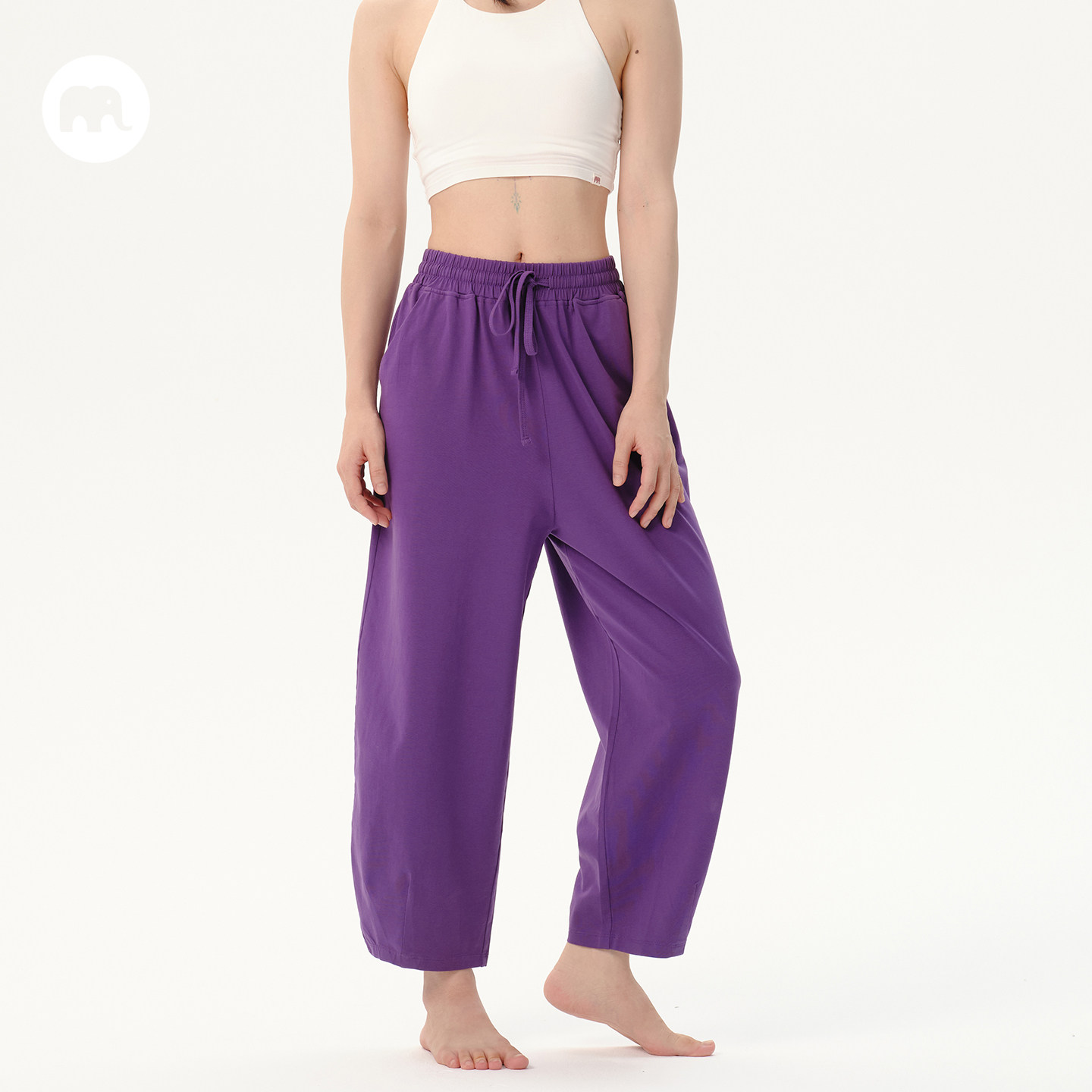 omshan·basic 日常九分收口萝卜裤 带口袋日常抽绳习练瑜伽长裤,运动/瑜伽/健身/球迷用品,瑜伽长裤,淘宝优惠券,粉丝福利购,淘宝优惠卷