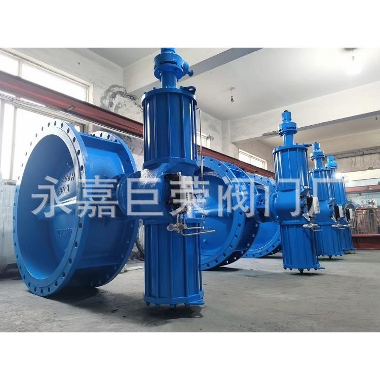 气动304不锈钢法兰蝶阀D643H-16P硬密封蝶阀DN4050