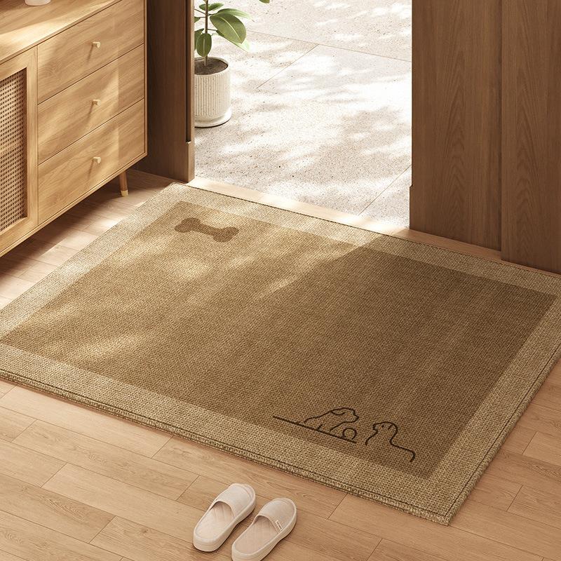高端素色入户门地垫家用防滑耐脏门口地毯门垫进门蹭土脚垫可裁剪