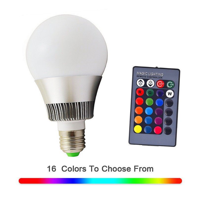 RGB七彩球包摇控9W10摇控铝壳彩色球能酒吧灯led灯圣诞批发补光灯