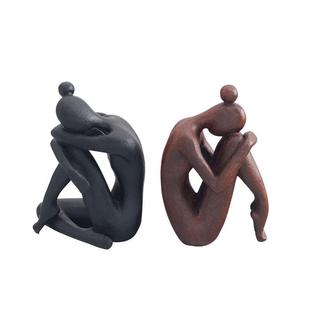 思想家瑜伽女孩书柜桌面装饰品客厅办公室学习入口装饰品生日礼物