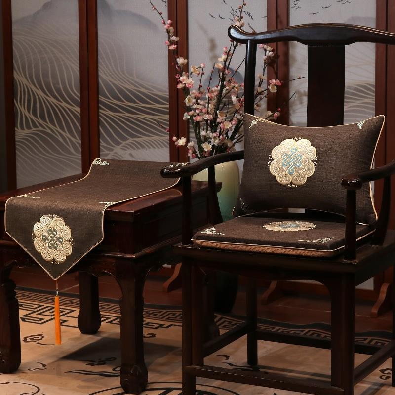 红木沙发坐垫中式椅垫实木家具圈椅太师椅防滑垫子餐桌茶椅垫定制