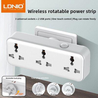 Ldnio英国标准转换器无线旋转一到三个插座香港版英国标准条形快