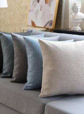 SAMS亚麻抱枕靠垫沙发靠枕客厅办公室现代简约靠背床头腰枕套含芯