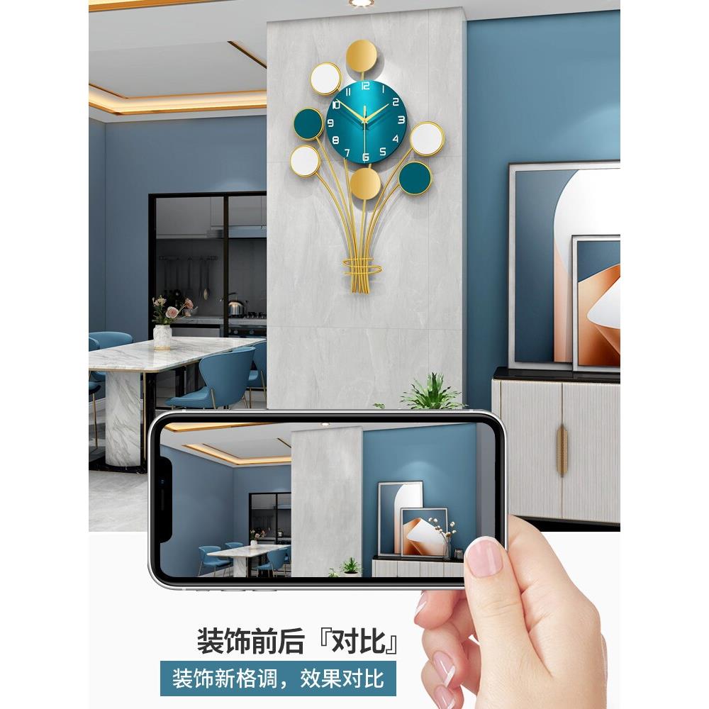 时尚简约的挂钟客厅轻豪华气球装饰挂钟壁挂创意无声钟餐厅艺术挂