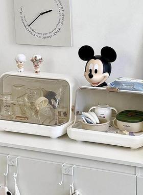 日本进口精工奶瓶收纳盒沥水防尘箱婴儿宝宝餐具晾干架沥水置物架