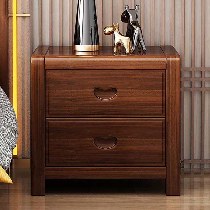 实木胡桃木床头柜家用卧室现代简约2025新款储物新中式床边收纳柜
