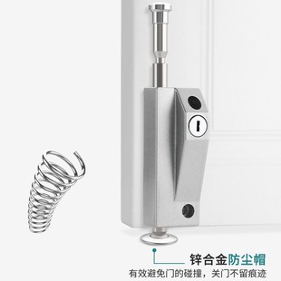 锁锌合金插 旋转门锁有框门地锁木门插u销锁弹簧插销家用安全明装