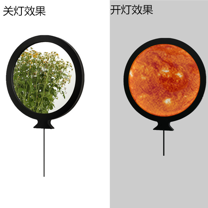 月亮太阳2合1壁挂化妆镜小夜灯
