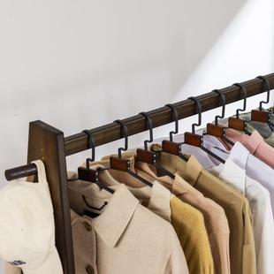 晾衣服架子客厅家用阳台楠竹挂衣架 衣帽架落地衣架卧室房间立式
