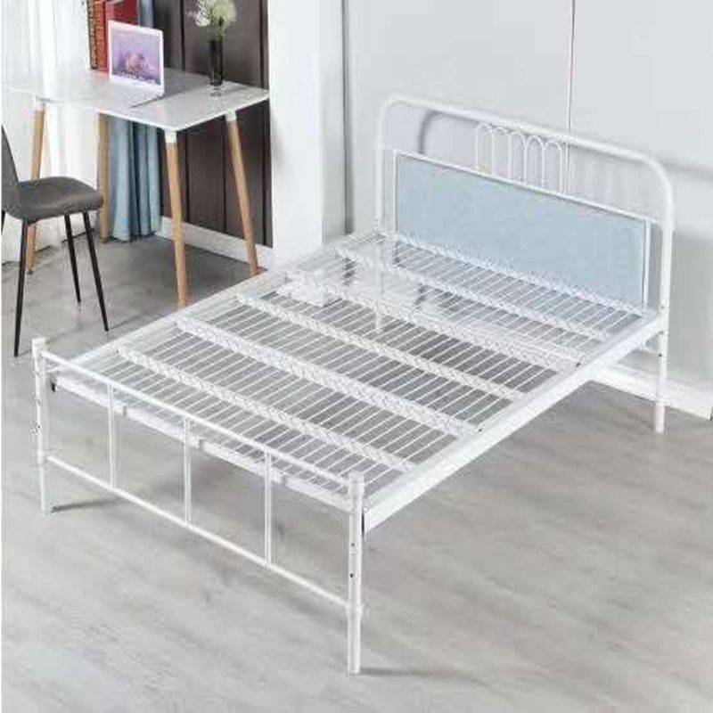 现代简约单层铁艺床铁架床1.5米1.8米 公寓出租屋单人双人床宿舍