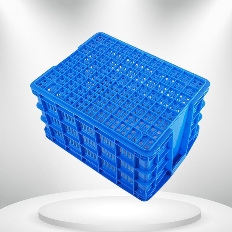 加厚560筐 圆眼可堆叠式塑料周转C筐 水果筐仓库配货筐 塑料运转