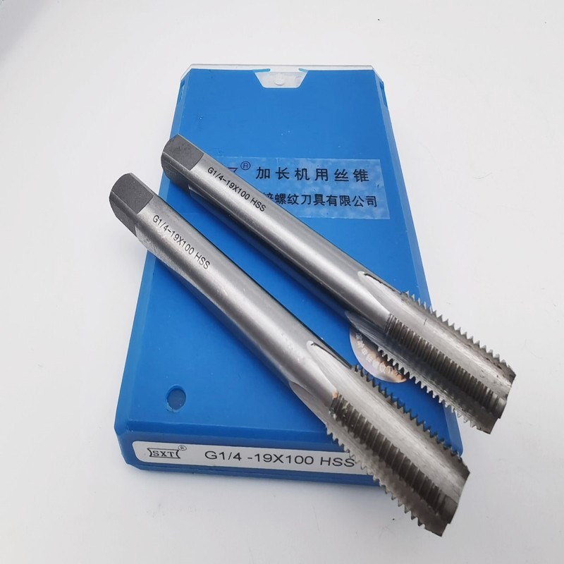 管螺纹丝锥加长NPT RCRP 高速钢加长水管丝F锥攻牙1/4*100-120-16