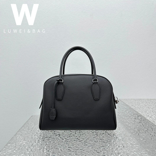 Row风india保龄球公文包轻奢小众高级感手提包女波士顿包真皮女包