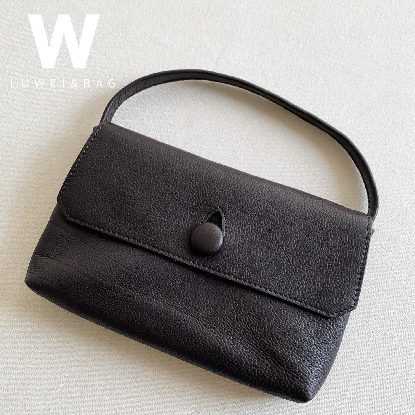 RowSallybag纽扣遛弯手拿包