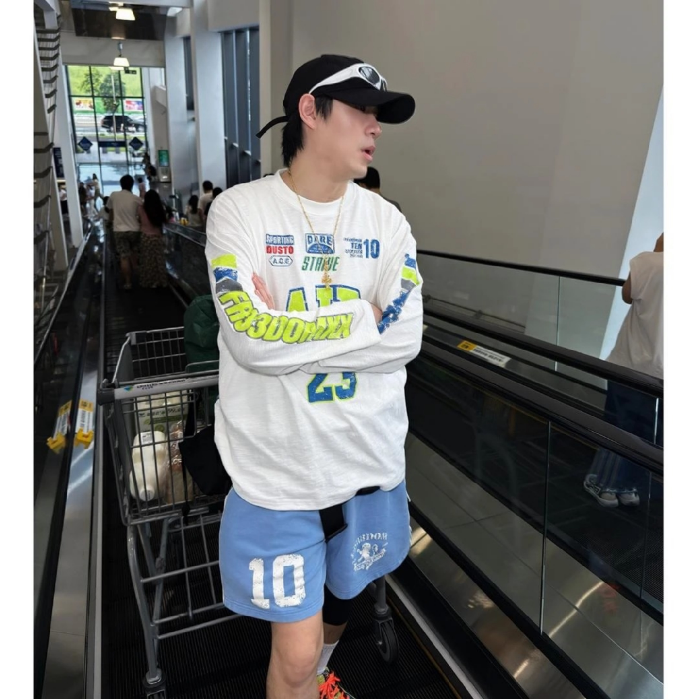 夏季新款男赛车圆领痞帅长袖T恤