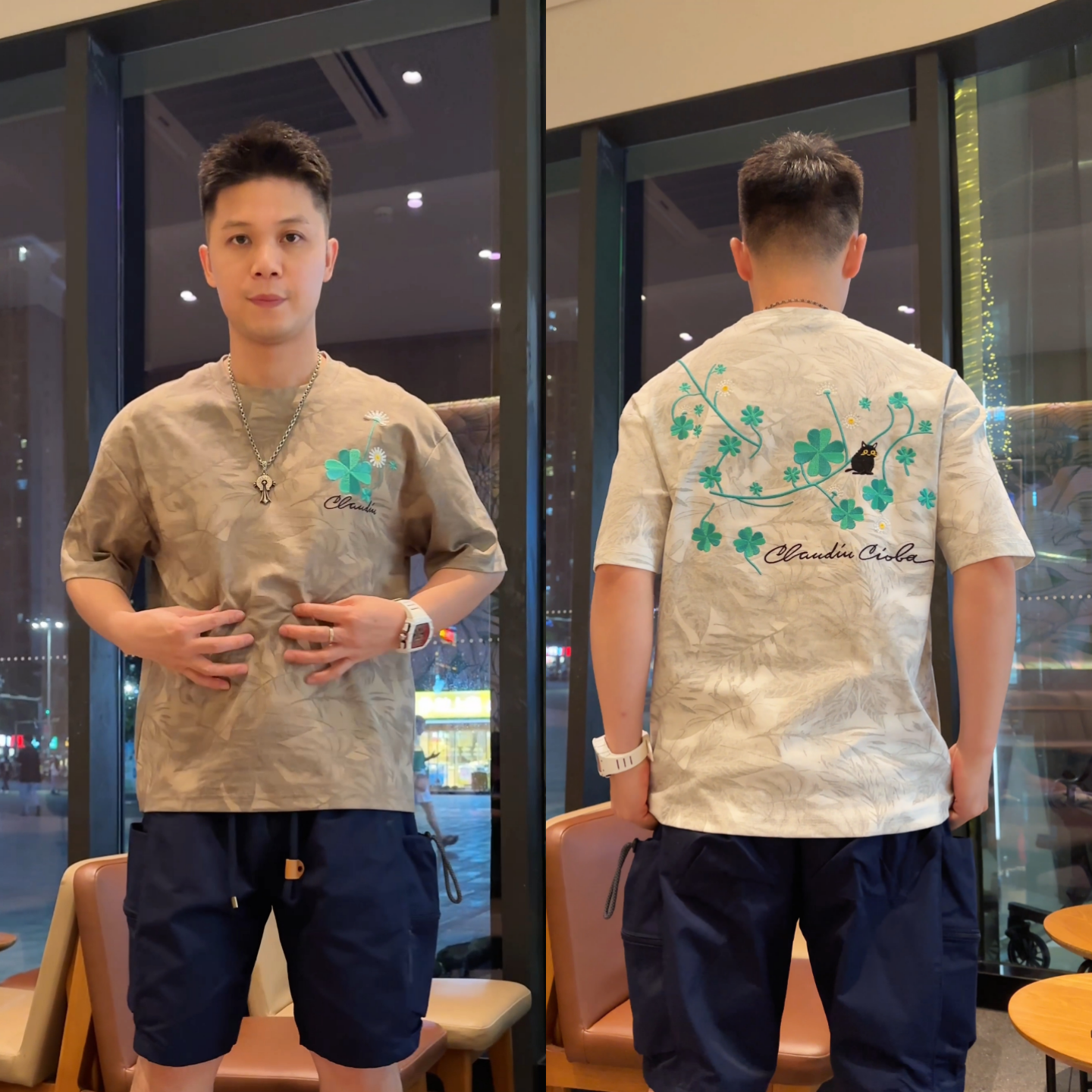 时尚百搭宽松舒适圆领短袖T恤男