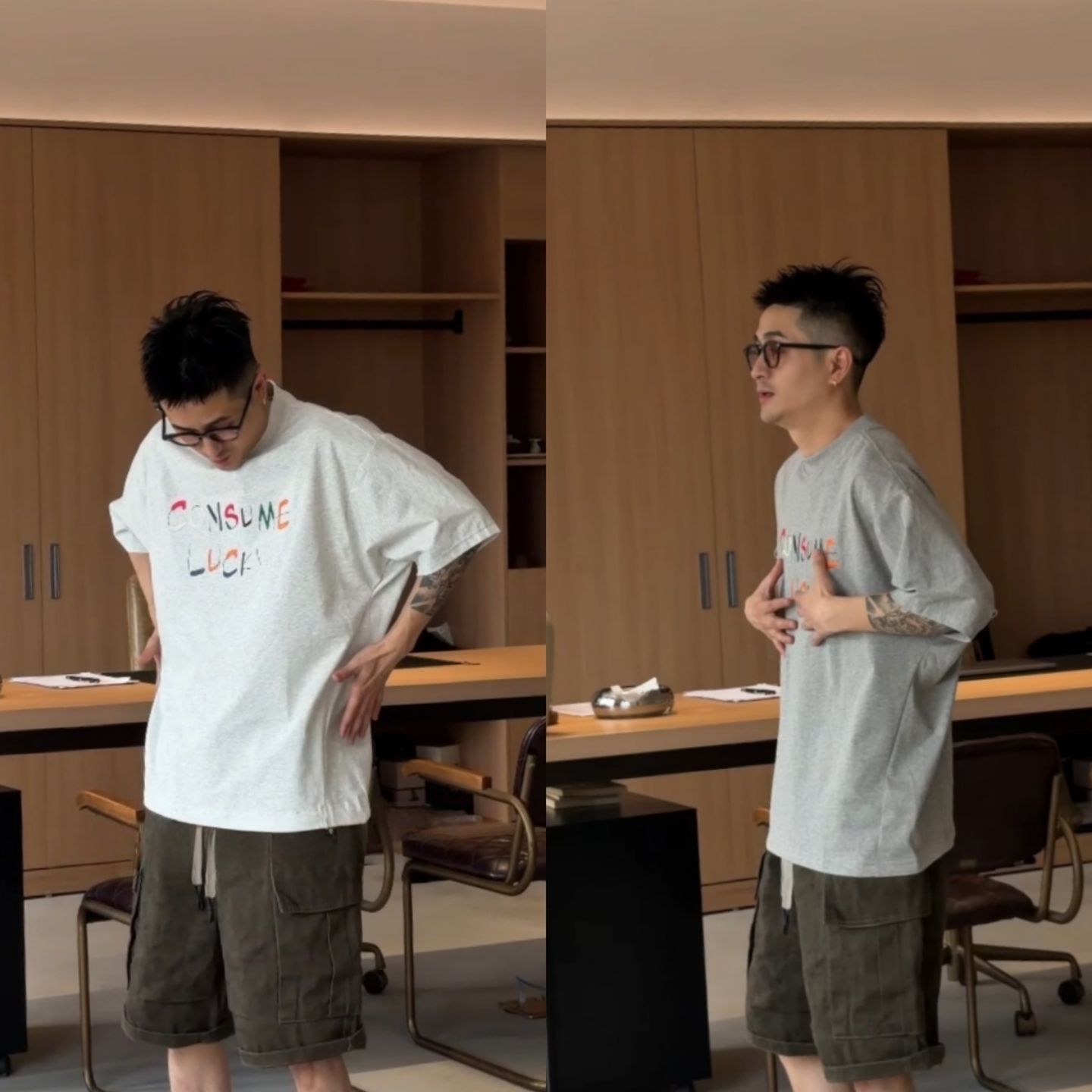男夏季个性时尚夏季休闲简约短袖