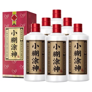 推荐 6整箱装 小糊涂神 52度500ml 浓香型白酒节日送礼 普神