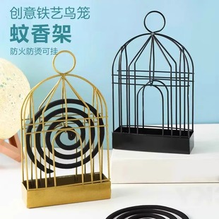 防火家用户外用金属托盘接灰盘鸟笼香炉蚊香架子 创意蚊香盘悬挂式