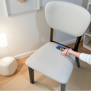 实木暗格靠背椅家用轻奢意式餐桌椅设计师休闲椅久坐不累可储物