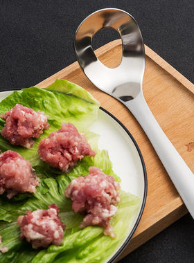 304不锈钢肉丸勺 家用鱼丸子挤压制作器 模具勺子 挤挖肉丸神器